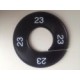 Maatring 9cm zwart/wit 23 